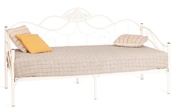 Односпальная кровать Federica (mod. AT-881) дерево гевея/металл, 90*200 см (Day bed), Белый (butter white) в Твери