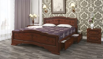 Кровать с выкатными ящиками Карина-6 (Орех) 180х200 в Твери