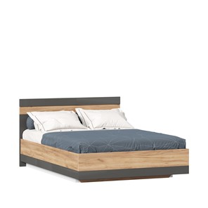 Спальная кровать Фиджи 1400 с подъемным механизмом ЛД 659.075, Дуб золотой/Антрацит в Твери