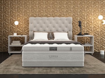 Кровать спальная Cloud Compact/Basement 180х200, Флок (Велсофт Серый) в Твери