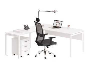 Комплект офисной мебели А4 (металлокаркас DUE) белый премиум / металлокаркас белый в Твери