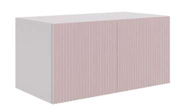 Антресоль двухдверная Зефир 118.01 (белое дерево/пудра розовая (эмаль)) в Твери