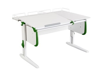 Детский стол-трансформер 1/75-40 (СУТ.25) + Polka_z 1/600 (2шт) белый/серый/Зеленый в Твери