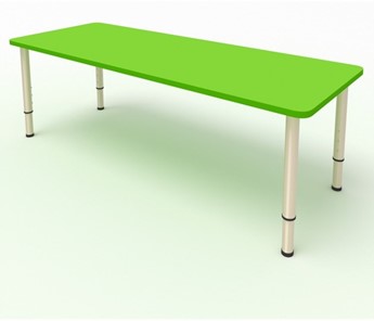 Детский стол 2-местный  (по одну сторону столешн.) СДО-2 (0-3) зеленый (МДФ) в Твери