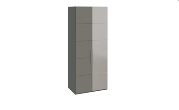 Шкаф распашной Наоми с 1 зеркальной правой дверью, цвет Фон серый, Джут СМ-208.07.04 R в Твери