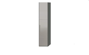 Шкаф распашной Наоми с зеркальной дверью правый, цвет Фон серый, Джут  СМ-208.07.02 R в Твери