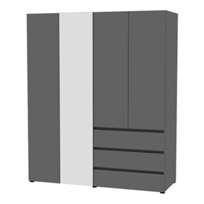 Шкаф 4-х дверный Erik H332_M (Графит) в Твери