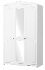 Шкаф трехдверный Лотос ШР-3 (Белый) 1 зеркало в Твери