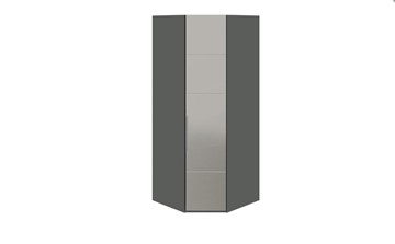 Угловой шкаф Наоми с зеркальной правой дверью, цвет Фон серый, Джут СМ-208.07.07 R в Твери