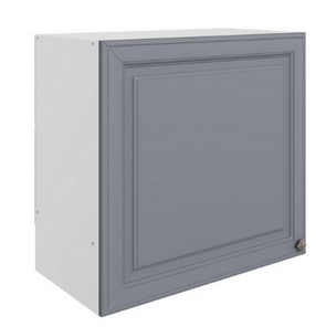 Настенный шкаф Мишель под вытяжку L600 H566 (1 дв. гл.) эмаль (белый/серый) в Твери