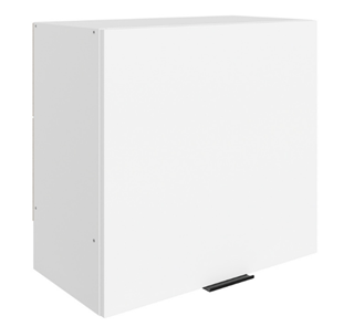 Шкаф навесной Стоун L600 Н566 (1 дв. гл.) (белый/джелато софттач) в Твери