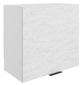 Кухонный шкаф Стоун L600 Н566 (1 дв. гл.) (белый/белая скала) в Твери