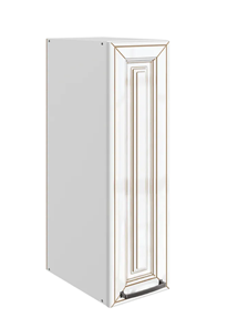 Шкаф кухонный Атланта L200 H720 (1 дв. гл.) эмаль (белый/белый глянец патина золото) в Твери