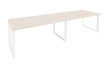 Конференц-стол для переговоров Riva O.MO-PRG-2.4 Белый/Денвер светлый в Твери
