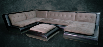 П-образный диван Шад Эвелина со столом-пуфом в Твери