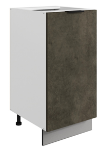 Шкаф рабочий Стоун L400 (1 дв.гл.) (белый/камень темно-серый) в Твери