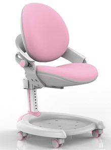 Растущее кресло Mealux ZMAX-15 Plus, Y-710 PN Light, белый металл, обивка светло-розовая однотонная в Твери