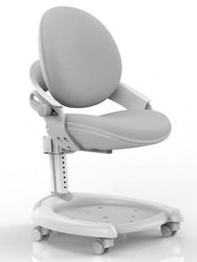 Растущее детское кресло Mealux ZMAX-15 Plus, Y-710 BL, белый металл, обивка серая однотонная в Твери