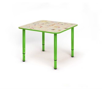 Детский регулируемый столик Азбука квадратный СДО-4 Зеленый в Твери