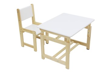 Комплект детской мебели POLINI Kids ECO 400 SM 68Х55 Белый / Натуральный в Твери