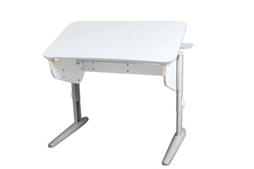 Детский стол-трансформер 5/100 (СУТ.46) + Polka_z 5/500 (2 шт) Рамух белый/серый/бежевый в Твери