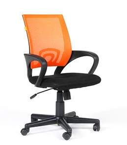 Офисное кресло CHAIRMAN 696 black Сетчатый акрил DW66 оранжевый в Твери