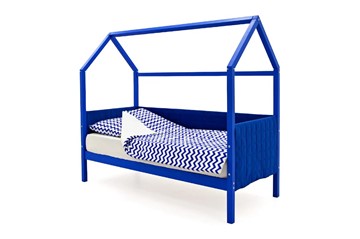 Кровать-домик «Svogen синий» мягкая в Твери