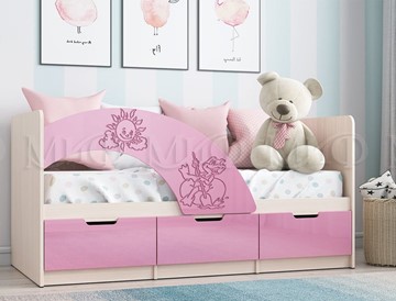Детская кровать с бортиками Юниор-3, Розовый металлик в Твери