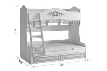 Кровать 2-ярусная Алиса (1974х1404х1765) в Твери - предосмотр 4