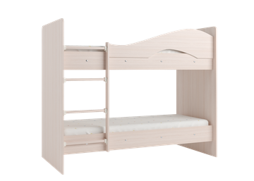 Двухъярусная кровать Мая на щитах со шкафом и ящиками, цвет Млечный дуб в Твери - предосмотр 2