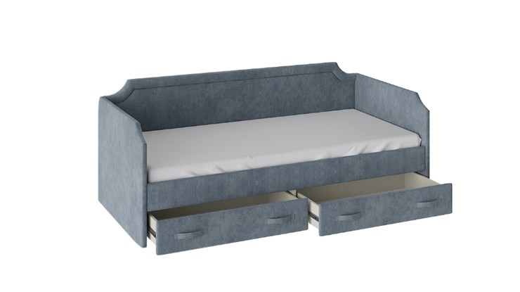 Детская кровать Кантри Тип 1, ТД-308.12.02 (Замша синяя) в Твери - изображение 1