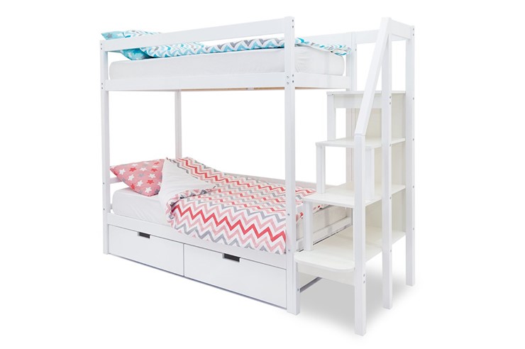 Детская двухъярусная кровать Svogen белый в Твери - изображение 4