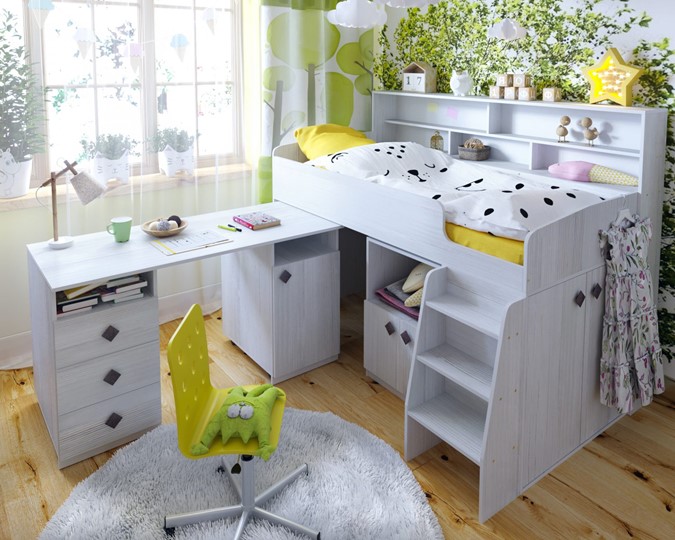 Кровать-чердак в детскую Малыш-5, цвет Винтерберг в Твери - изображение 7