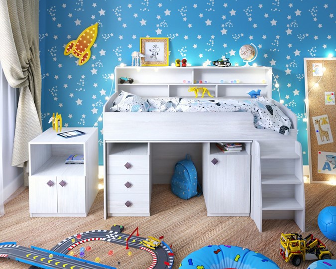 Кровать-чердак в детскую Малыш-5, цвет Винтерберг в Твери - изображение 8
