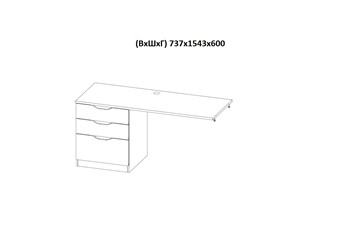 Кровать 2-х ярусная с письменным столом и шкафом POLINI Kids Simple Белый в Твери - предосмотр 7