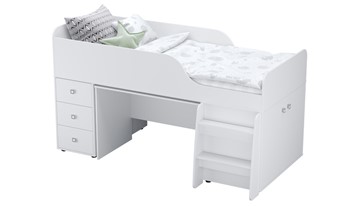 Кровать с лестницей с рабочей зоной POLINI Kids Simple 4500 Белый в Твери - предосмотр 6