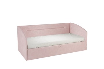 Кроватка 0.9 Альба (Софа), нежно-розовый (велюр) в Твери