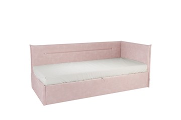 Кровать в детскую 0.9 Альба (Тахта), нежно-розовый (велюр) в Твери