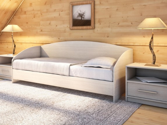 Подростковая кровать Этюд Софа, 90х190, ясень шимо светлый в Твери - изображение