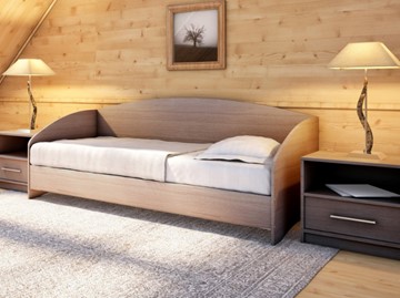 Подростковая кровать Этюд Софа, 90х200, ясень шимо темный в Твери