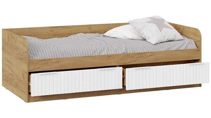 Кроватка Хилтон Тип 1 900 (Дуб Крафт Золотой/Белый матовый) в Твери - изображение 1