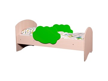 Детская кровать с бортиками Тучка, корпус Дуб млечный, фасад Лайм в Твери
