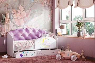 Детская кровать с бортиками Звездочка с бортиком, Фиолетовый в Твери