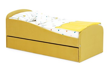Кровать с ящиком Letmo горчичный (велюр) в Твери