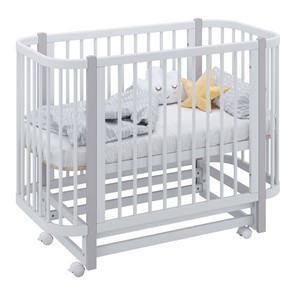 Кроватка в детскую POLINI Kids Simple 350 Белый / Серый в Твери