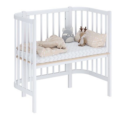 Кроватка приставная POLINI Kids Simple 105 Белый в Твери - изображение