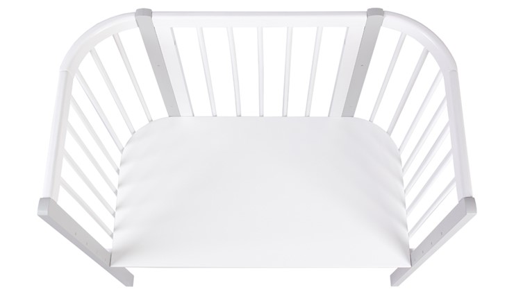 Кроватка детская приставная POLINI Kids Simple 120 Белый / Серый в Твери - изображение 3