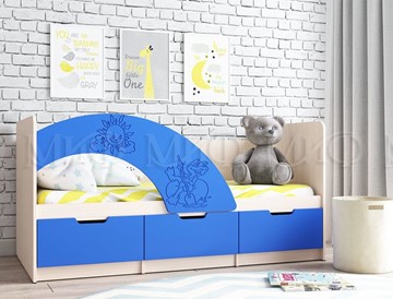 Кровать детская Юниор-3, синий матовый в Твери