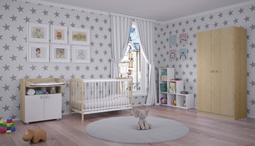 Комплект мебели для детской POLINI Kids Simple №2 Белый / Натуральный в Твери