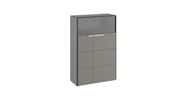 Распашной шкаф Наоми комбинированный двухстворчатый, цвет Фон серый, Джут ТД-208.07.29 в Твери
